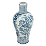 Ваза с голубым цветочным рисунком 43 см Blue & White Ornament варинант исполнения - 1 | Loft Concept в Барнауле