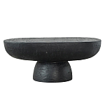 Столик кофейный черного цвета с овальной столешницей и круглым основанием Black Dalmen Table варинант исполнения - 1 | Loft Concept в Барнауле