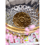 Чаша из прозрачного стекла с ручками и ободком из бронзы Eden Garden варинант исполнения - 4 | Loft Concept в Барнауле