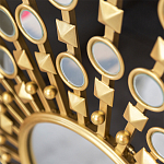 Зеркало-солнце в раме из металла с золотыми с лучами Rays of Peace варинант исполнения - 2 | Loft Concept в Барнауле