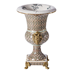 Ваза с овнами из фарфора с бронзовыми элементами Bronze Aries варинант исполнения - 3 | Loft Concept в Барнауле