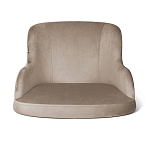 Барный стул со спинкой и подлокотниками на 4-х коричневых ножках Бежевый Велюр Ava Charm варинант исполнения - 2 | Loft Concept в Барнауле