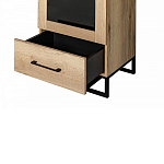 Шкаф-витрина в стиле лофт с чёрной стеклянной дверью Urban Style Space варинант исполнения - 4 | Loft Concept в Барнауле