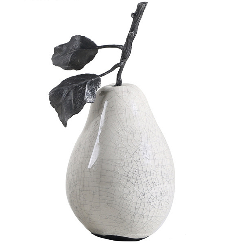 Декоративная статуэтка из керамики Груша Pear Ceramics Statuette Белый Оловянный Декоративная статуэтка из керамики Груша Pear Ceramics Statuette Белый Оловянный в Барнауле | Loft Concept