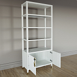 Стеллаж со стеклянными полками Elsa Dreams White варинант исполнения - 5 | Loft Concept в Барнауле