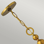 Люстра подвесная с белым тканевым цилиндрическим абажуром и декоративными шарами Hinkley варинант исполнения - 9 | Loft Concept в Барнауле