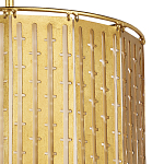 Люстра с золотым фактурным каркасом и тканевым абажуром Lustery Gold варинант исполнения - 1 | Loft Concept в Барнауле