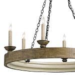 Люстра в форме кольца на 3-х черных цепях Glitter City Lights варинант исполнения - 1 | Loft Concept в Барнауле