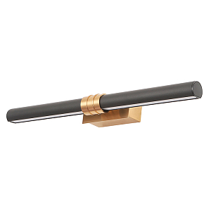 Бра с черным матовым корпусом и золотистым креплением Trumpet tube