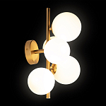 Бра с золотым основанием и 5-ю белыми шарообразными плафонами Bubble варинант исполнения - 3 | Loft Concept в Барнауле