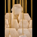 Люстра с фигурными подвесками из натурального камня Glowing Spheres варинант исполнения - 4 | Loft Concept в Барнауле