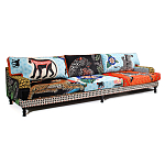 Большой Трехместный Диван с цветным принтом Qalakabusha Large Sofa варинант исполнения - 2 | Loft Concept в Барнауле