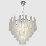 Люстра с подвесками из рифленного стекла в форме капель Textured Glass Chandelier варинант исполнения - 3 | Loft Concept в Барнауле