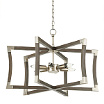 Подвесной светильник в форме фонаря серый Gray Eco Lantern варинант исполнения - 3 | Loft Concept в Барнауле