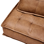 Модульное коричневое кожаное кресло Caron Leather Armchair варинант исполнения - 7 | Loft Concept в Барнауле