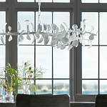 Линейная люстра White Eucalyptus Branches Lighting Chandelier варинант исполнения - 2 | Loft Concept в Барнауле