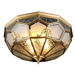 Люстра потолочная Leoni в витражной технике варинант исполнения - 1 | Loft Concept в Барнауле