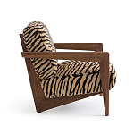 Кресло с обивкой из шенилла с тигровым принтом Tiger Chair варинант исполнения - 2 | Loft Concept в Барнауле