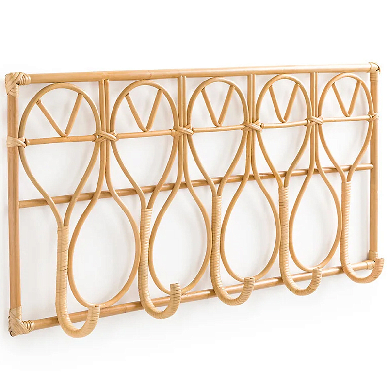 Настенная вешалка из ротанга Wila Wall Hanger L Древесина Бежевый в Барнауле | Loft Concept 