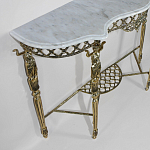 Консоль бронзовая с мраморной столешницей Bronze Console варинант исполнения - 1 | Loft Concept в Барнауле