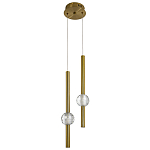 Подвесной светильник с 2-мя плафонами Celestin Spheres Brass Hanging Lamp варинант исполнения - 2 | Loft Concept в Барнауле