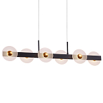 Линейный подвесной светильник с круглыми плафонами и золотистыми акцентами Aurelia Circles варинант исполнения - 1 | Loft Concept в Барнауле