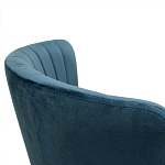 Барный стул со спинкой на 4-х деревянных ножках Синий Велюр Ava Charm варинант исполнения - 5 | Loft Concept в Барнауле