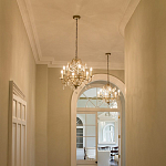 Люстра подвеная с 4-мя лампами и стеклянными подвесками в классическом стиле Feiss варинант исполнения - 2 | Loft Concept в Барнауле