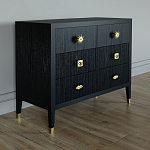 Бельевой Комод с 4 ящиками Elsa Dreams Black варинант исполнения - 1 | Loft Concept в Барнауле