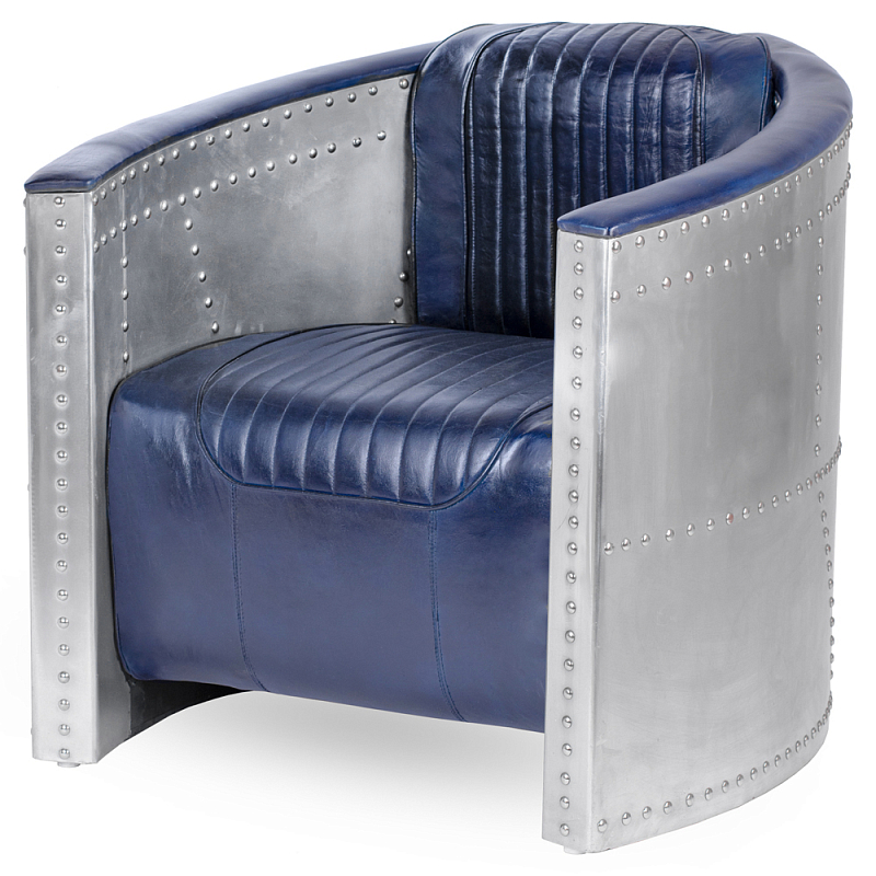 Кресло Aviator Tomcat chair Blue Алюминий Синий Кресло Aviator Tomcat chair Blue Алюминий Синий в Барнауле | Loft Concept