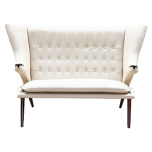 Диван Papa Bear Loveseat Ivory Linen