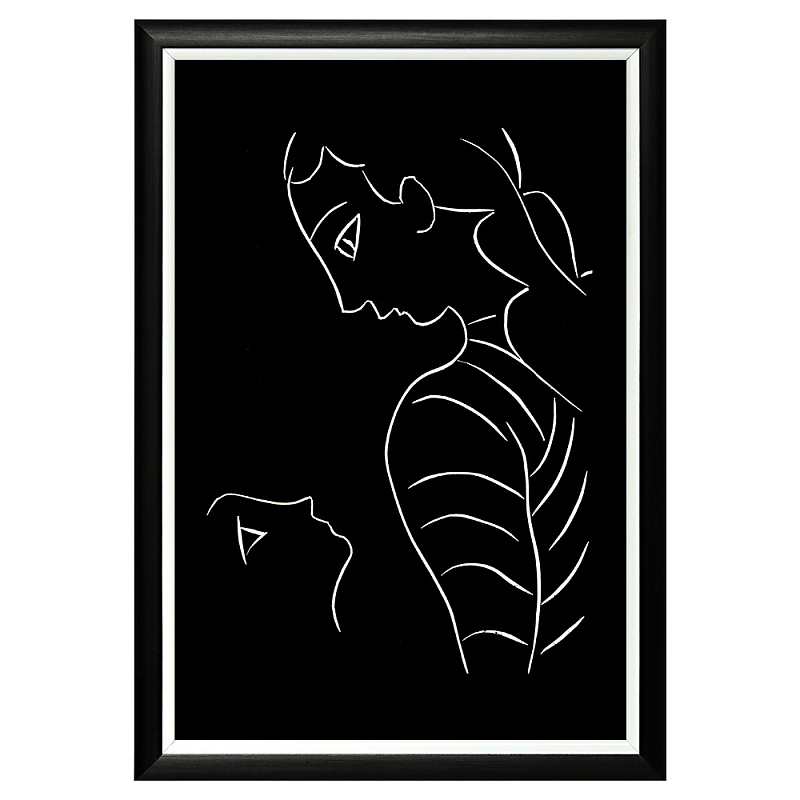 Постер White Silhouette Mother Poster Черный Белый Постер White Silhouette Mother Poster Черный Белый в Барнауле | Loft Concept