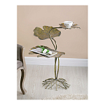 Столик приставной с тремя столешницами Тропические листья Tropical Forest gold варинант исполнения - 5 | Loft Concept в Барнауле