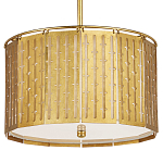 Люстра с золотым фактурным каркасом и тканевым абажуром Lustery Gold варинант исполнения - 2 | Loft Concept в Барнауле