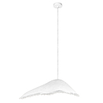 Подвесной светильник с асимметричным волнообразным абажуром и фактурной бахромой по краю Tactile Line варинант исполнения - 2 | Loft Concept в Барнауле