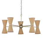 Люстра серебряного цвета с тканевыми абажурами Loft Rope Light варинант исполнения - 2 | Loft Concept в Барнауле