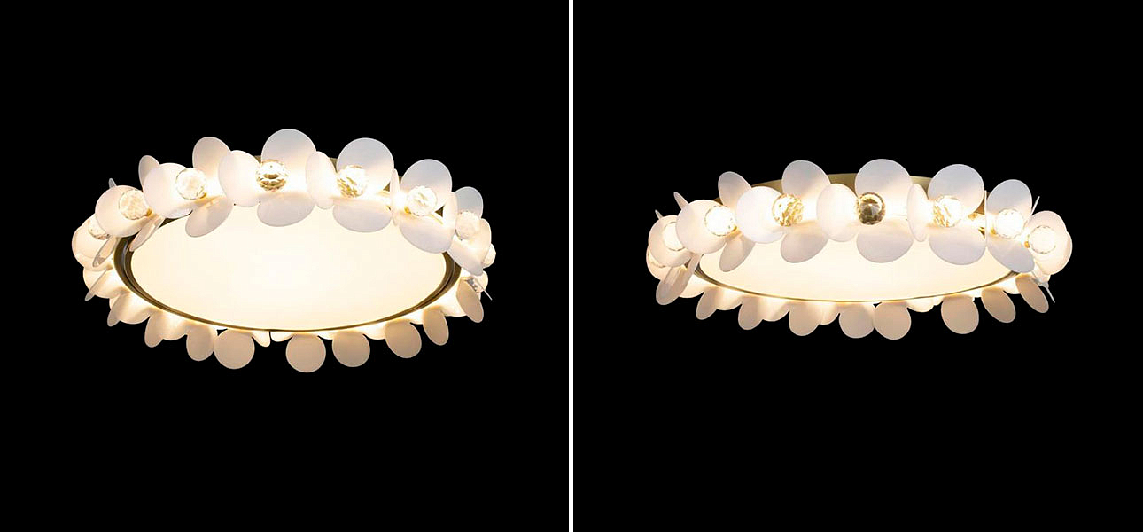 Потолочный светильник Белые Цветы White Flowers Ceiling lamp D 48 Потолочный светильник Белые Цветы White Flowers Ceiling lamp D 48 - Loft-Concept в Барнауле