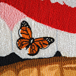 Картина вышивка бисером Grill Cut Out With Butterfly варинант исполнения - 2 | Loft Concept в Барнауле