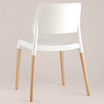Пластиковый стул на ножках из массива бука Ferret White 4 шт варинант исполнения - 5 | Loft Concept в Барнауле