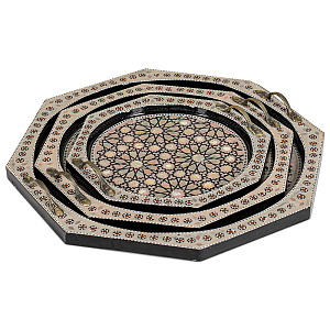 Комплект подносов инкрустация перламутром