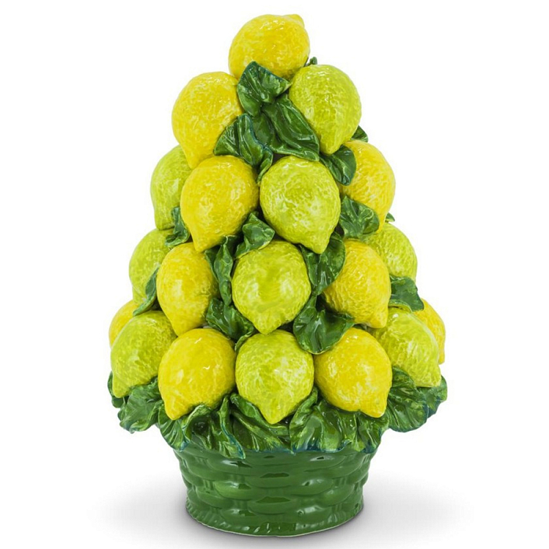 Статуэтка Lemons Cone With Basket H38 Желтый Зеленый Статуэтка Lemons Cone With Basket H38 Желтый Зеленый в Барнауле | Loft Concept