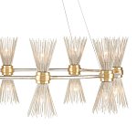 Люстра круглая с фактурными абажурами из тонких металлических палочек Wild Thorns варинант исполнения - 1 | Loft Concept в Барнауле