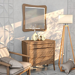 Зеркало квадратное c деревянной рамой из массива дуба Tasteful Furniture варинант исполнения - 3 | Loft Concept в Барнауле