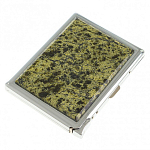 Портсигар на 10 сигарет с газовой зажигалкой из натурального камня Змеевик Светлый Stone Cigarettes Cases варинант исполнения - 4 | Loft Concept в Барнауле