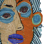 Арт-Объект плетеный из нитей Абстрактный портрет Joana Schneider  варинант исполнения - 1 | Loft Concept в Барнауле