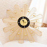 Часы настенные из металла в виде солнца с чёрным циферблатом Mirror Tower Clock варинант исполнения - 4 | Loft Concept в Барнауле