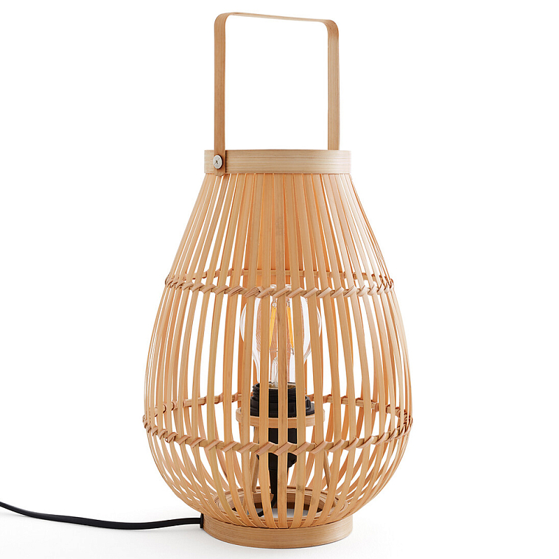 Настольная лампа ручной работы из бамбука Bamboo Grove Бежевый Настольная лампа ручной работы из бамбука Bamboo Grove Бежевый в Барнауле | Loft Concept