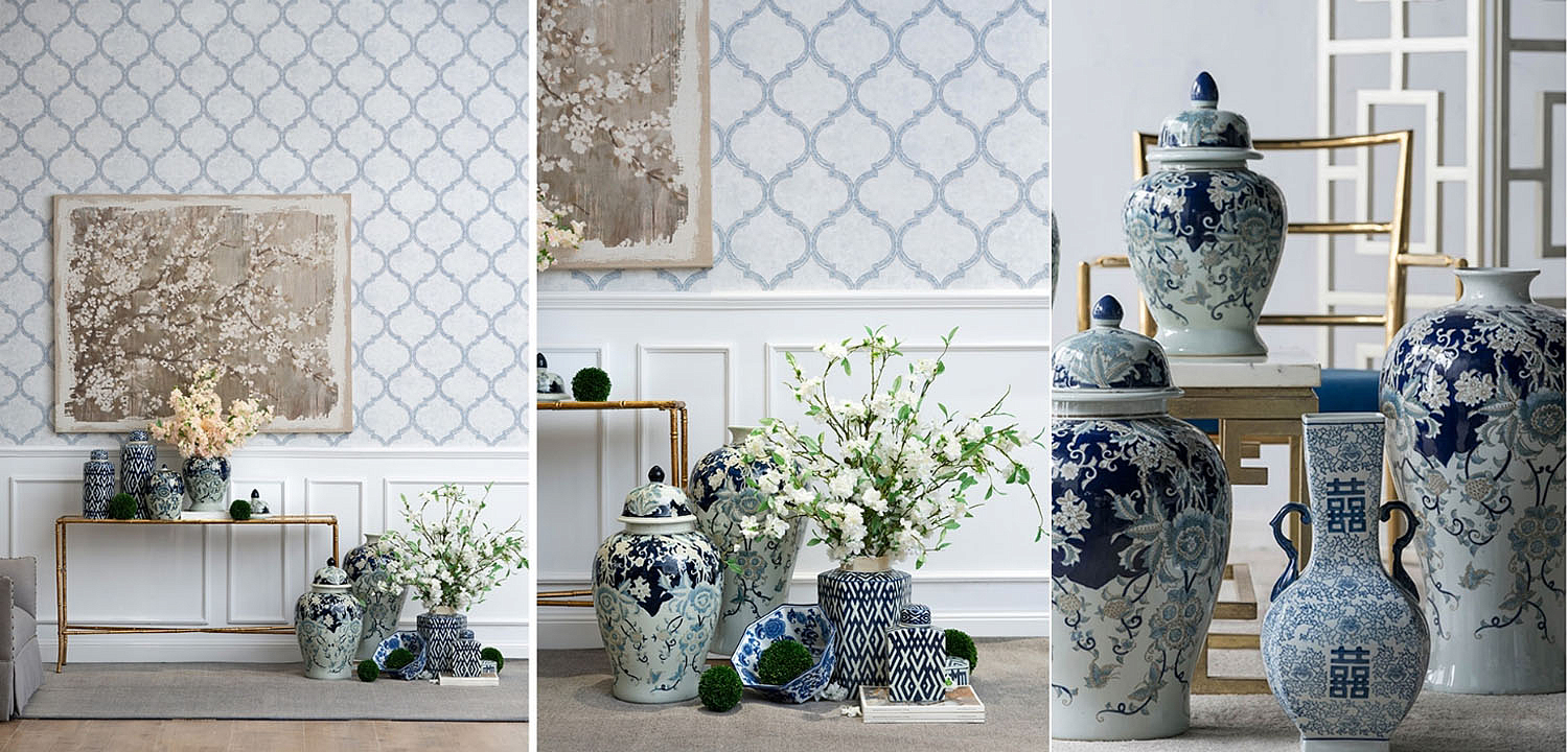 Ваза Blue & White Ornament Vase 62 Ваза Blue & White Ornament Vase 62 - Loft-Concept в Барнауле