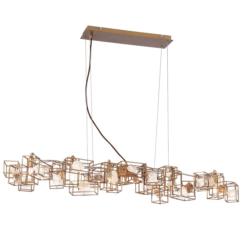 Люстра PATTON SHARE RECTANGULAR CHANDELIER Коричневый Люстра PATTON SHARE RECTANGULAR CHANDELIER Коричневый в Барнауле | Loft Concept