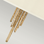 Люстра подвесная с широким белым текстильным абажуром и вертикальными декоративными элементами Hinkley варинант исполнения - 4 | Loft Concept в Барнауле